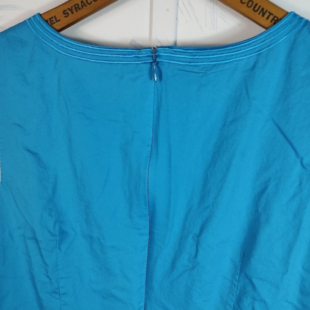 Talbots Blue Sleeveless Dress 10P - Picture 9 of 10